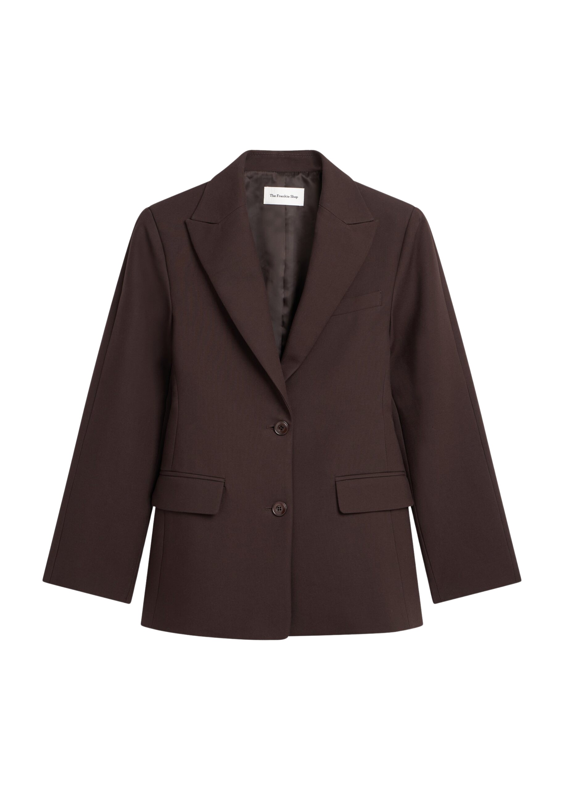 The Frankie Shop Colette Hourglass Blazer – Dark Brown