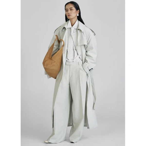 The Frankie Shop Connahy Tie Neck Shirt – White, view 5
