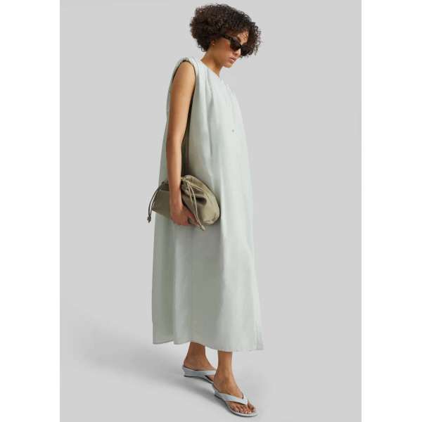 The Frankie Shop Cora Midi Cotton Silk Voile Dress – Mist, view 4