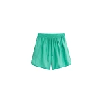 The Frankie Shop Coria Boxer Shorts - Green Stripe - Oversized Minimalist Shorts in Multicolour - Shop at Coveti