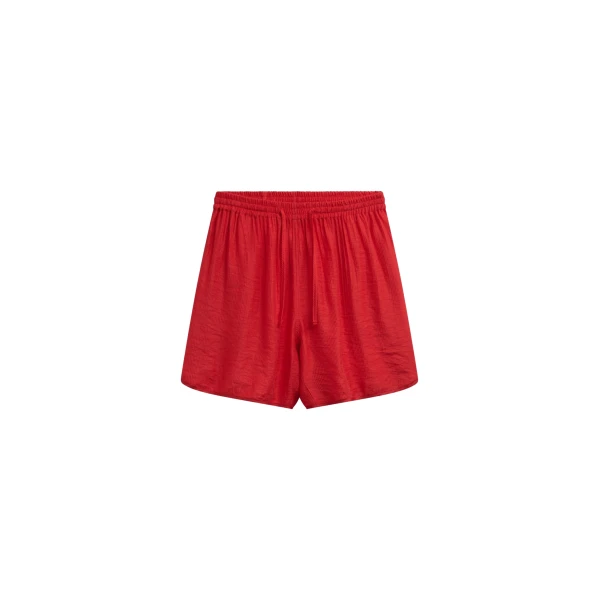 The Frankie Shop Coria Boxer Shorts - Red Stripe - Oversized Minimalist Shorts in Red - Shop at Coveti