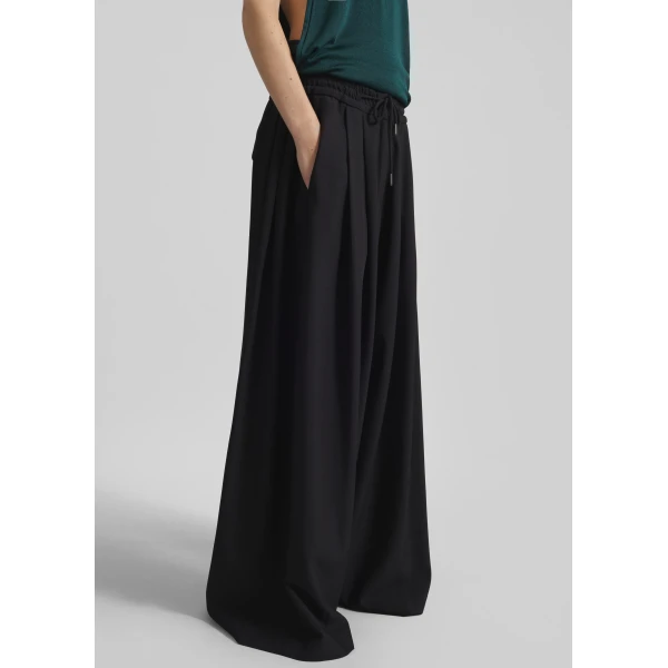 The Frankie Shop Corlen Pleated Wide Pants – Black, view 6