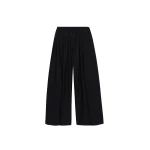 The Frankie Shop Corlen Pleated Wide Pants - Black - Oversized Minimalist Pants in Black - Shop at Coveti