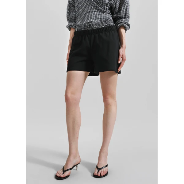 The Frankie Shop Cressy Double Waistband Shorts – Black, view 3