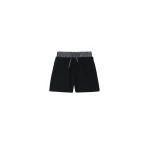The Frankie Shop Cressy Double Waistband Shorts - Black - Oversized Minimalist Shorts in Black - Shop at Coveti