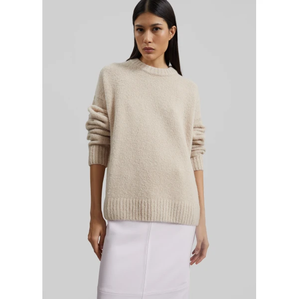 The Frankie Shop Crewneck Sweater – Beige, view 6