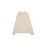 The Frankie Shop Crewneck Sweater - Beige - Oversized Minimalist Knitwear in Beige - Shop at Coveti