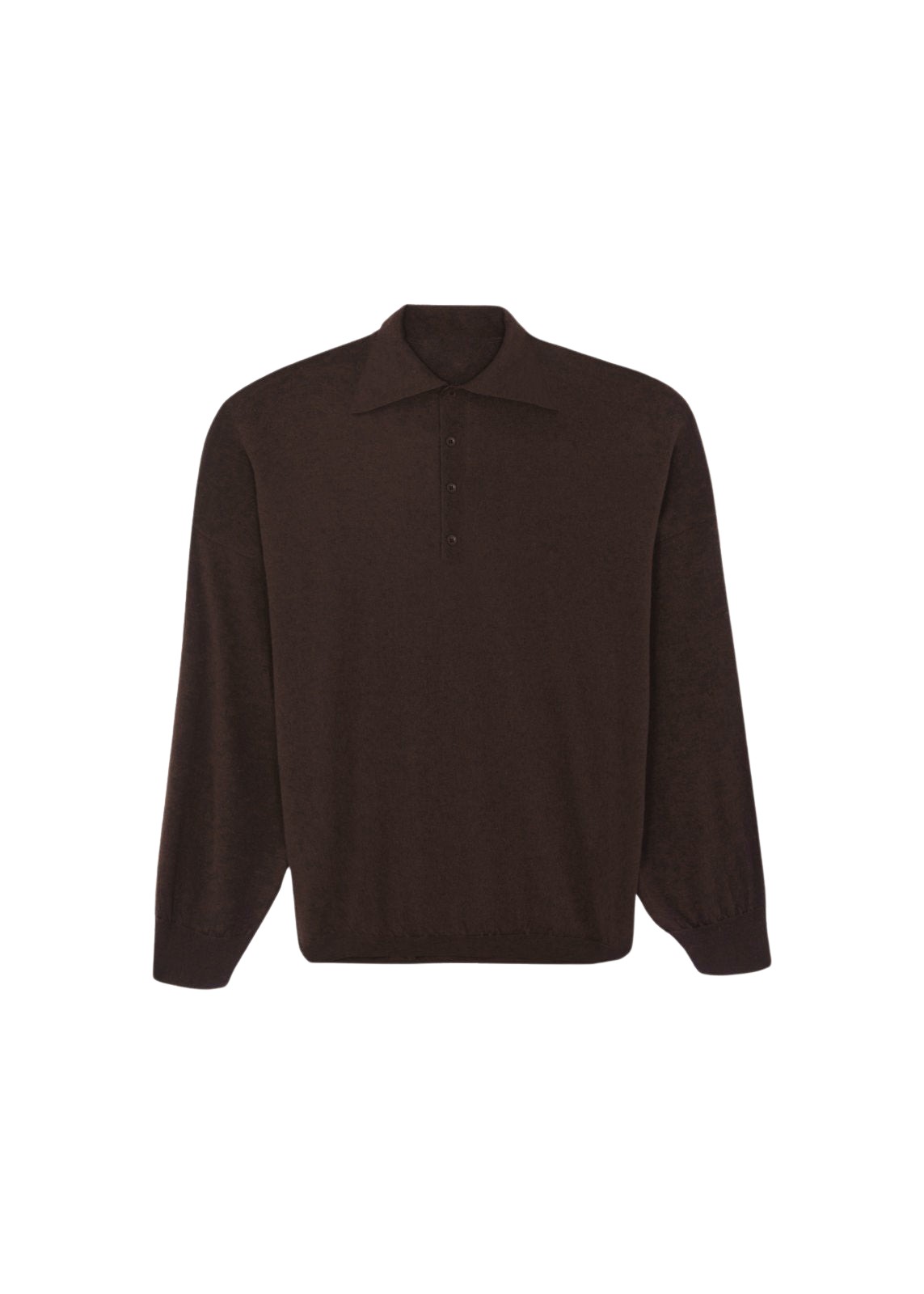 The Frankie Shop Croydon Padded Knit Polo - Brown - Oversized Minimalist Knitwear in Beige - Shop at Coveti