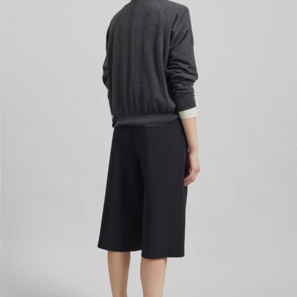 The Frankie Shop Croydon Padded Knit Polo - Grey - Oversized Minimalist Knitwear in Grey - Shop at Coveti