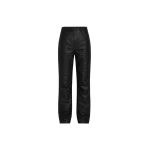 The Frankie Shop Dalston Leather Pants - Black - Oversized Minimalist Pants in Black - Shop at Coveti