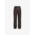 The Frankie Shop Dalston Leather Pants - Vintage Brown - Oversized Minimalist Pants in Beige - Shop at Coveti