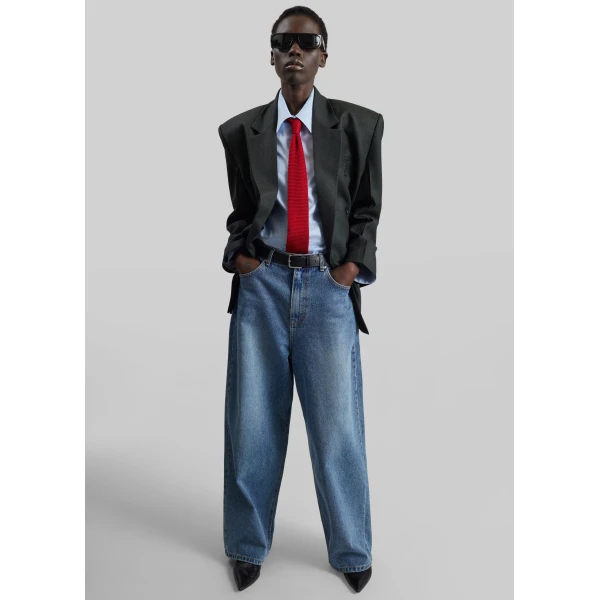 The Frankie Shop Dawson Wide Leg Jeans – Medium Wash, view 3