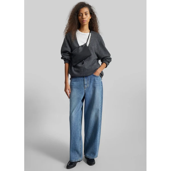 The Frankie Shop Dawson Wide Leg Jeans – Medium Wash, view 5