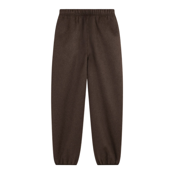 The Frankie Shop Delancey Wool Joggers - Brown Melange - Oversized Minimalist Pants in Beige - Shop at Coveti