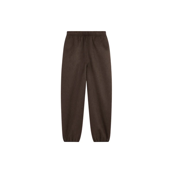 The Frankie Shop Delancey Wool Joggers - Brown Melange - Oversized Minimalist Pants in Beige - Shop at Coveti