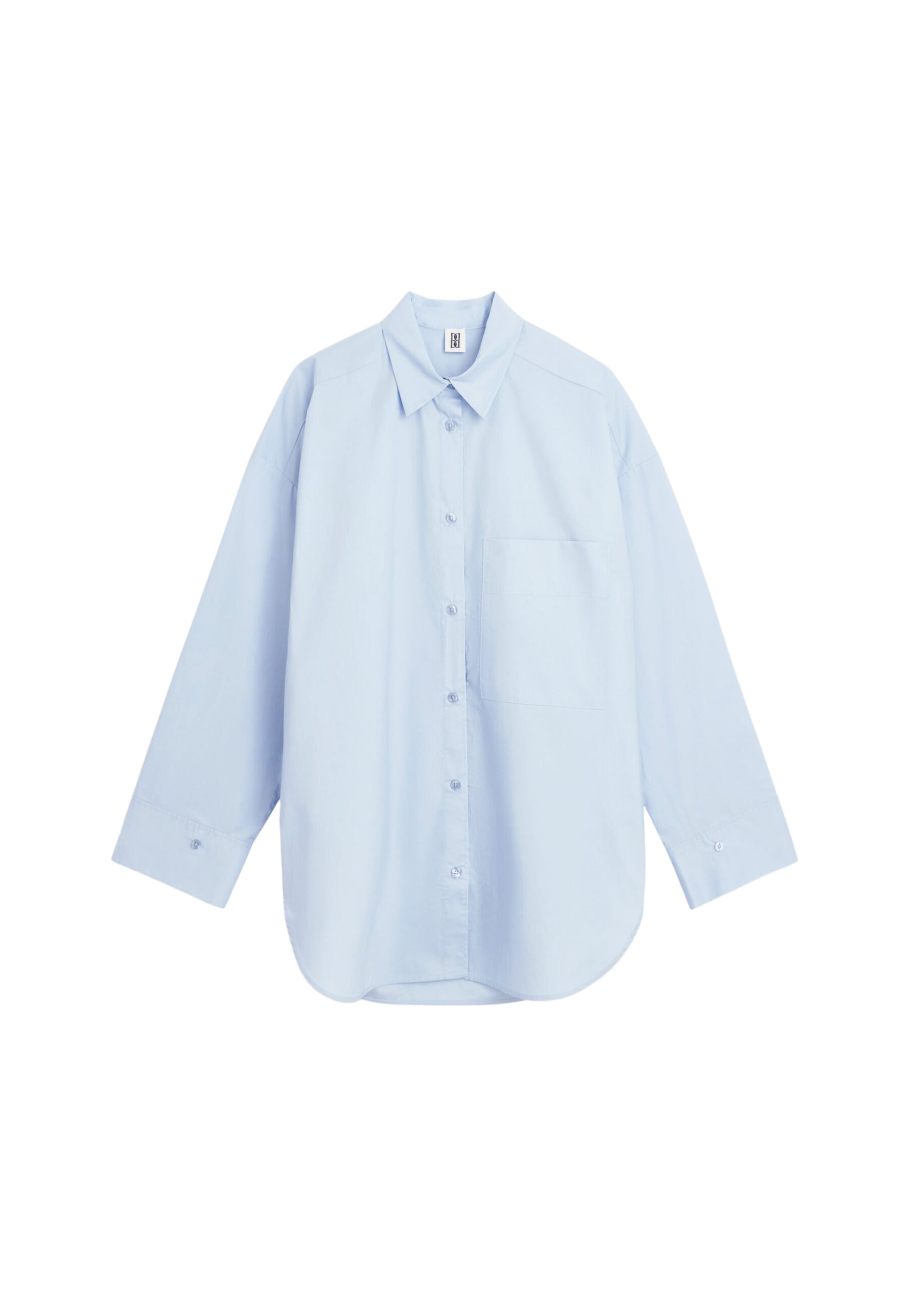 The Frankie Shop Derris Cotton Shirt – Periwinkle Blue