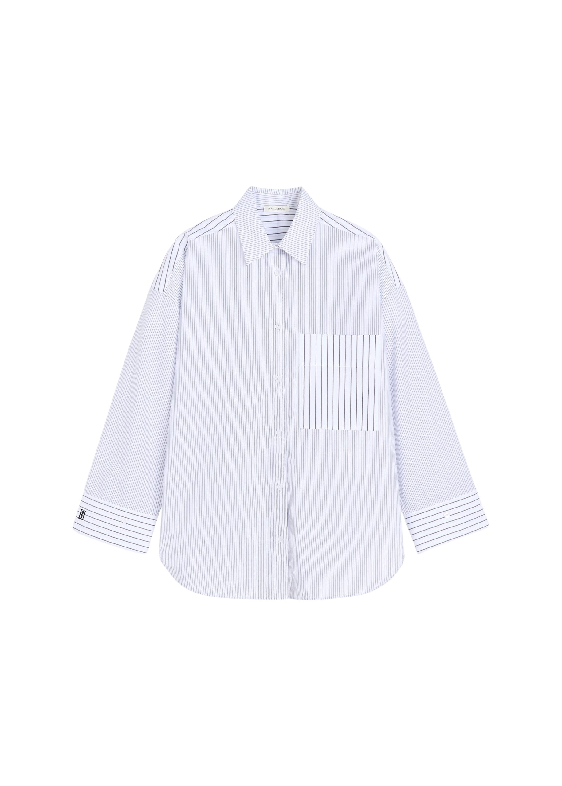 The Frankie Shop Derris Shirt – White/Black Mix Stripe