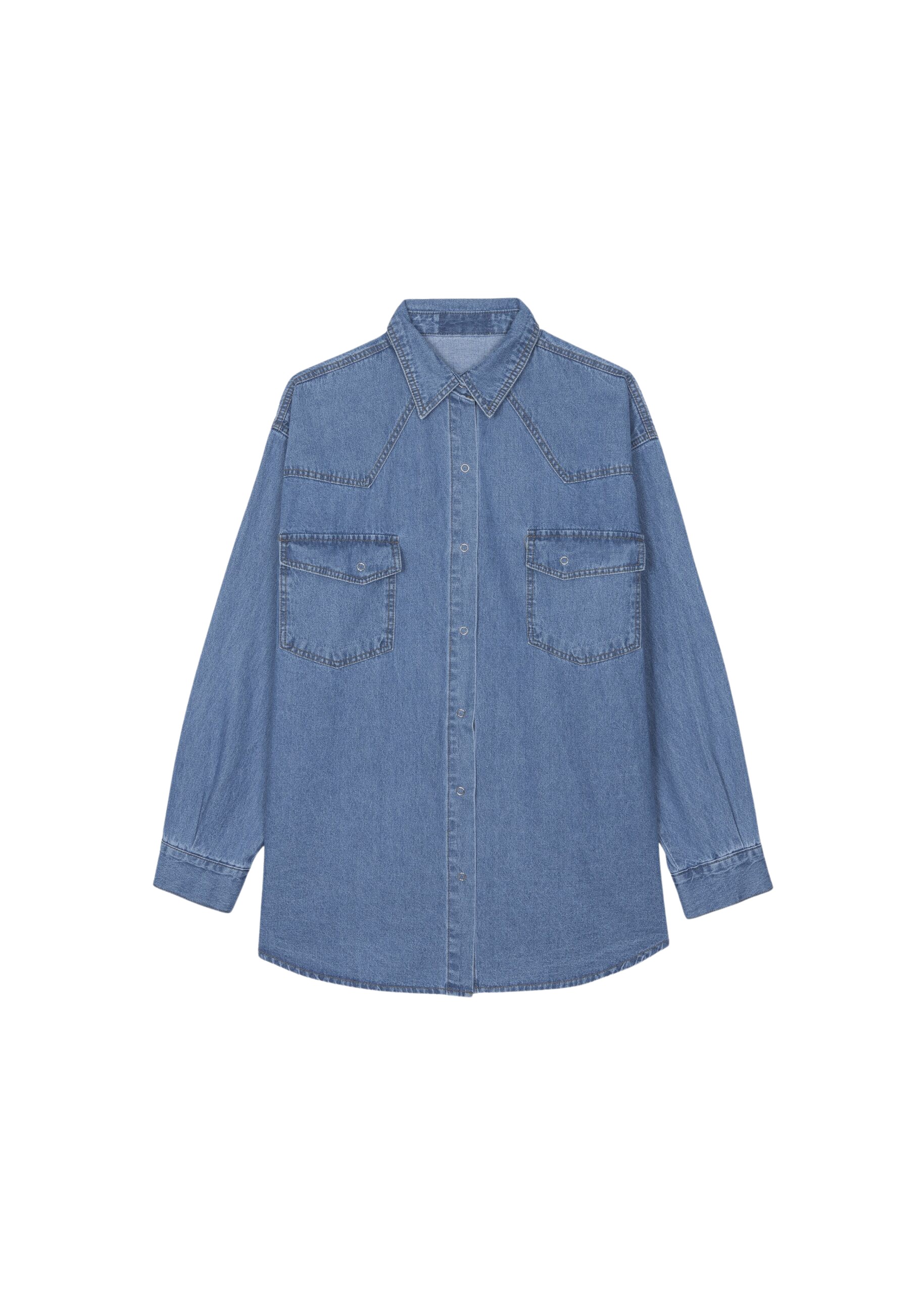 The Frankie Shop Desona Denim Shirt – Medium Wash