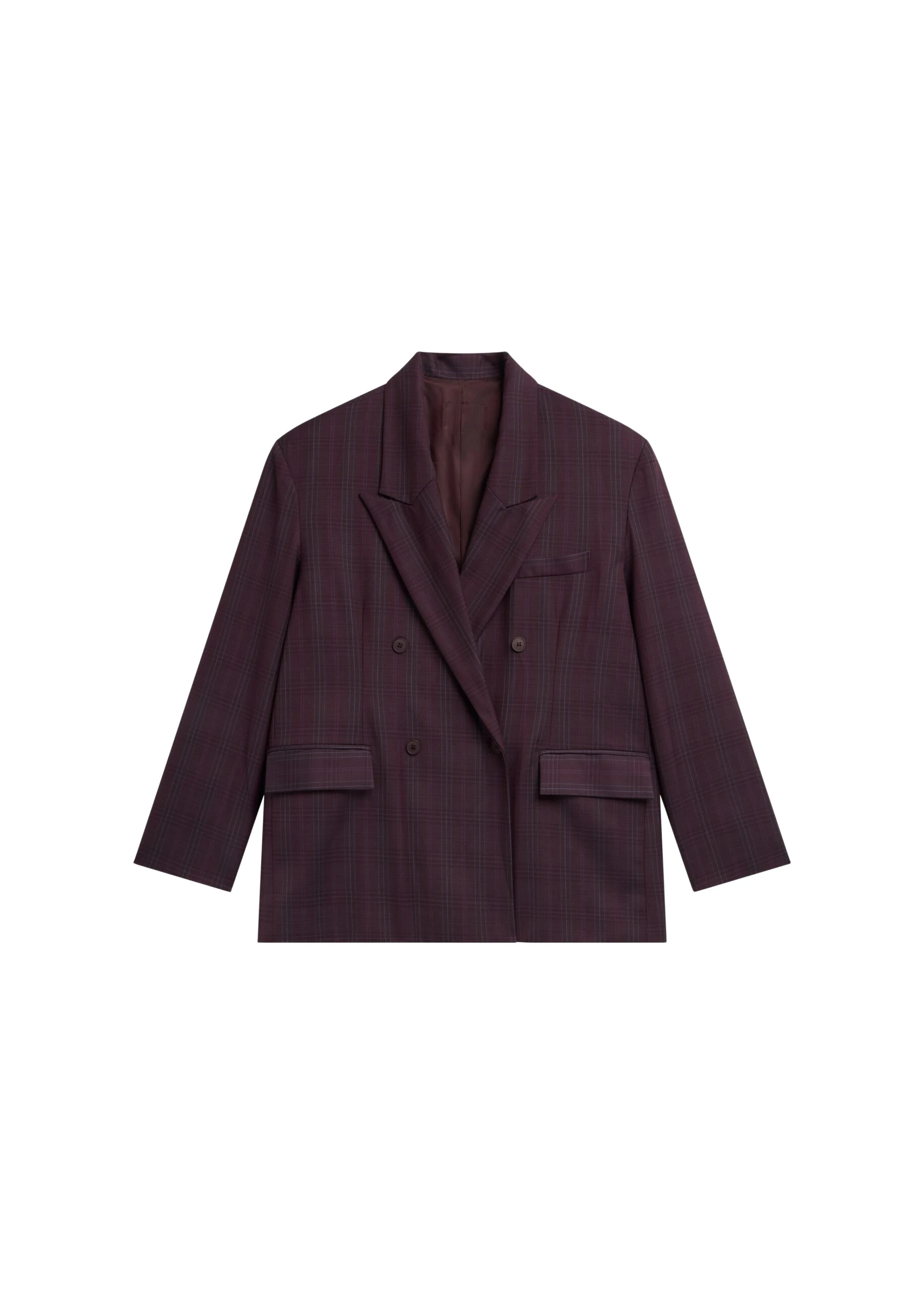 The-Frankie-Shop-Dinant-Padded-Double-Breasted-Blazer-Burgundy-Plaid-coveti-scaled23015_nobg The Frankie Shop Dinant Padded Double-Breasted Blazer - Burgundy Plaid - Oversized Minimalist Jackets in Multicolour - Shop at Coveti
