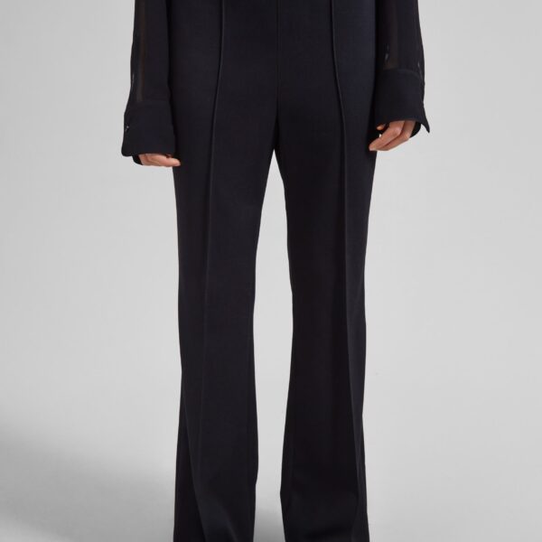 The Frankie Shop Dorotea Flared Pants - Black - Oversized Minimalist Pants in Black - Shop at Coveti