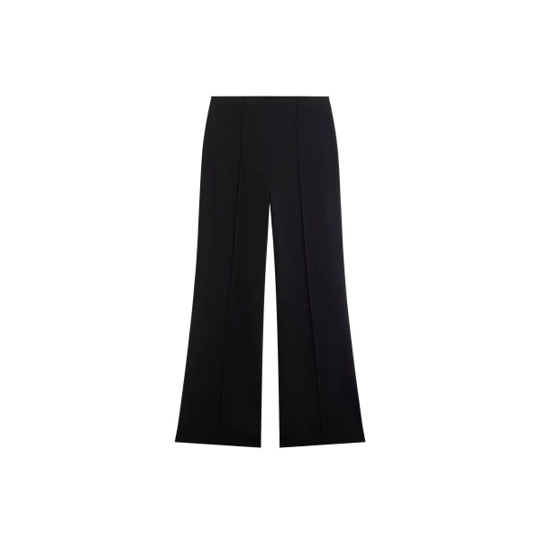 The Frankie Shop Dorotea Flared Pants - Black - Oversized Minimalist Pants in Black - Shop at Coveti