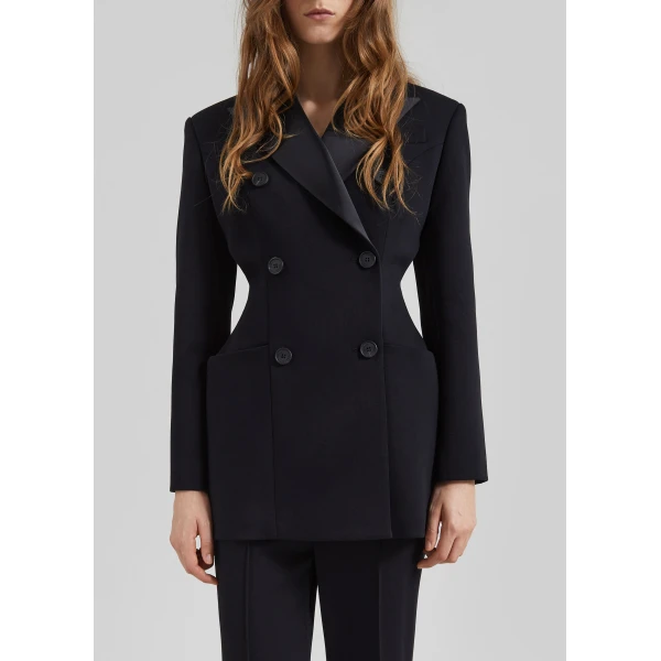 The Frankie Shop Dorotea Hourglass Smoking Blazer – Black, view 5