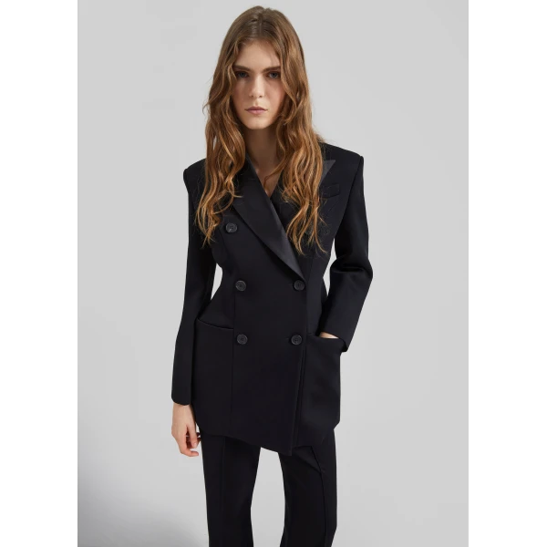The Frankie Shop Dorotea Hourglass Smoking Blazer – Black, view 6