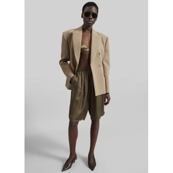 The Frankie Shop Doyer Cinched Blazer – Beige, view 6