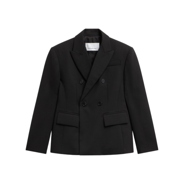 The Frankie Shop Doyer Cinched Blazer - Black - Oversized Minimalist Jackets in Black - Shop at Coveti