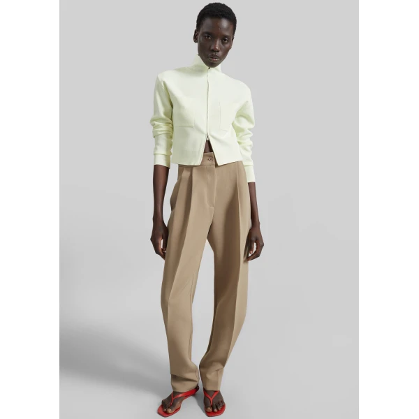 The Frankie Shop Doyer Pleated Trousers – Beige, view 2