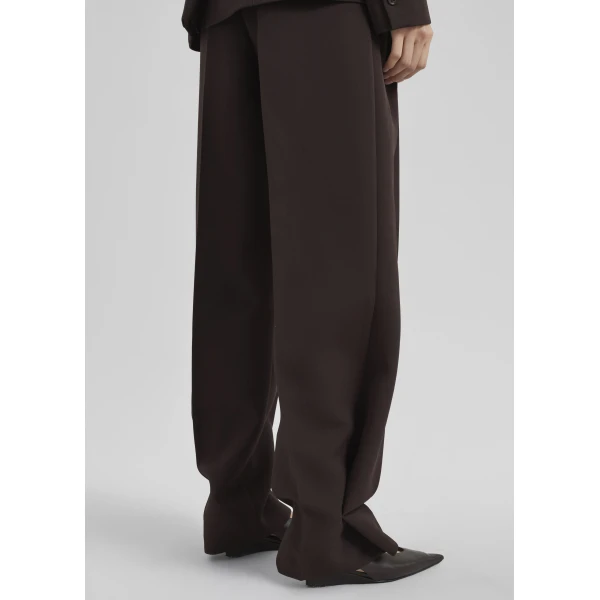 The Frankie Shop Doyer Pleated Trousers – Brown, view 4