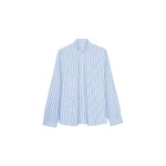 The Frankie Shop Drimna Shirt - Blue Stripe - Oversized Minimalist Tops in Multicolour - Shop at Coveti