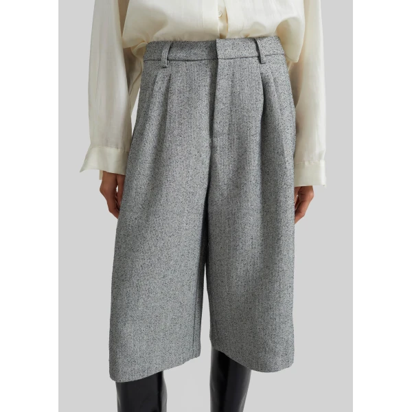 The Frankie Shop Dunley Bermuda Shorts – Grey Melange, view 4