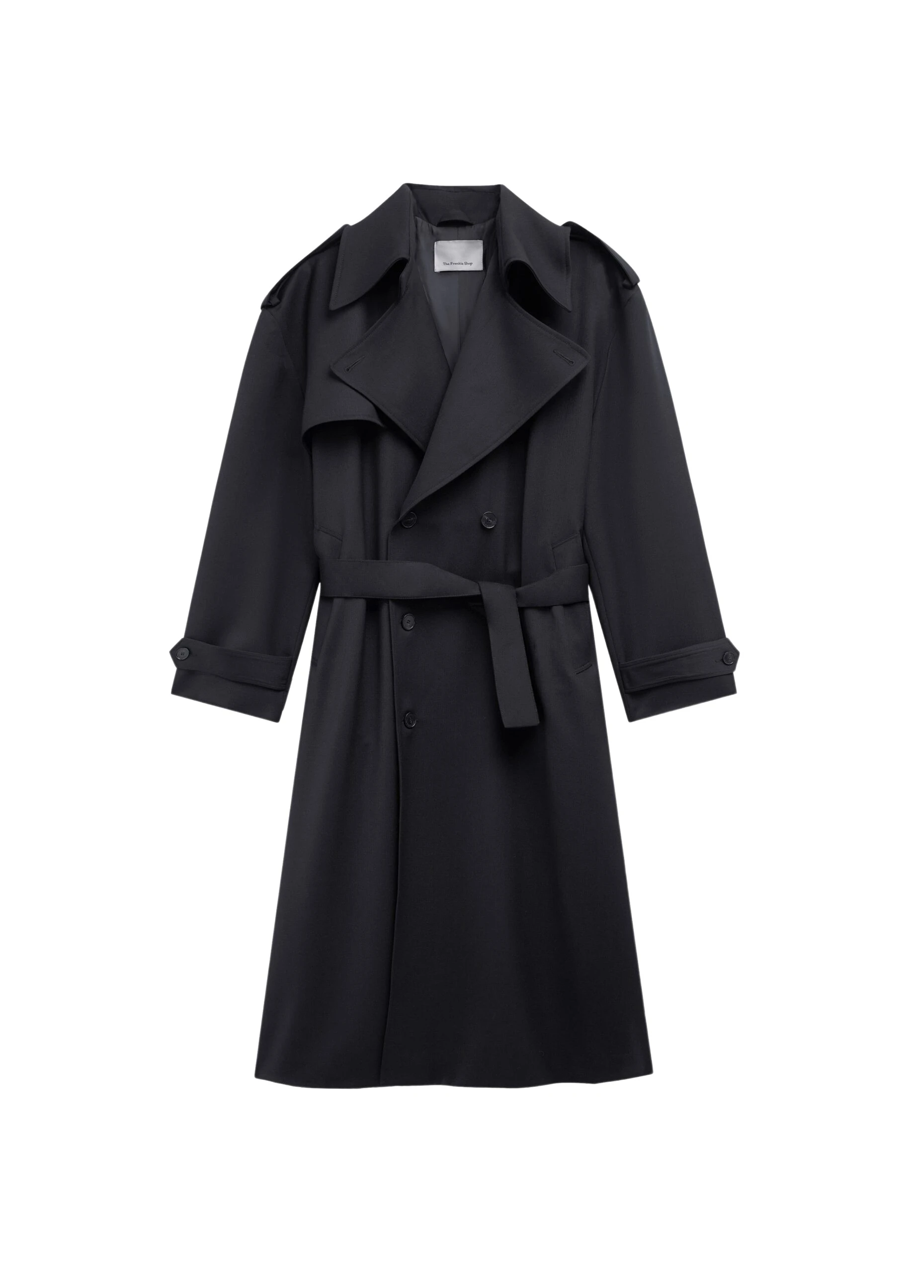 The-Frankie-Shop-Dursley-Tailored-Trench-Coat-Black-coveti-scaled57291_nobg The Frankie Shop Dursley Tailored Trench Coat - Black - Oversized Minimalist Coats in Black - Shop at Coveti