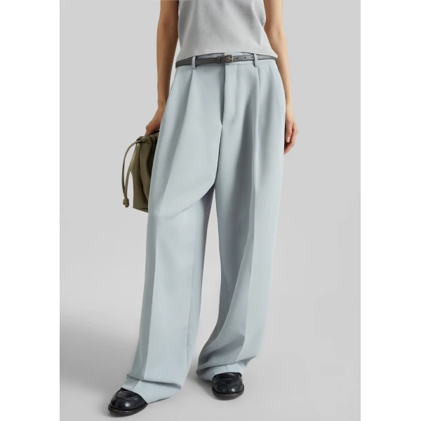 The Frankie Shop Duved Pleated Trousers – Slate Grey, view 3