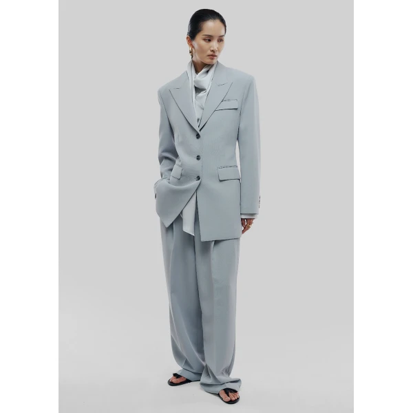 The Frankie Shop Duved Pleated Trousers – Slate Grey, view 4