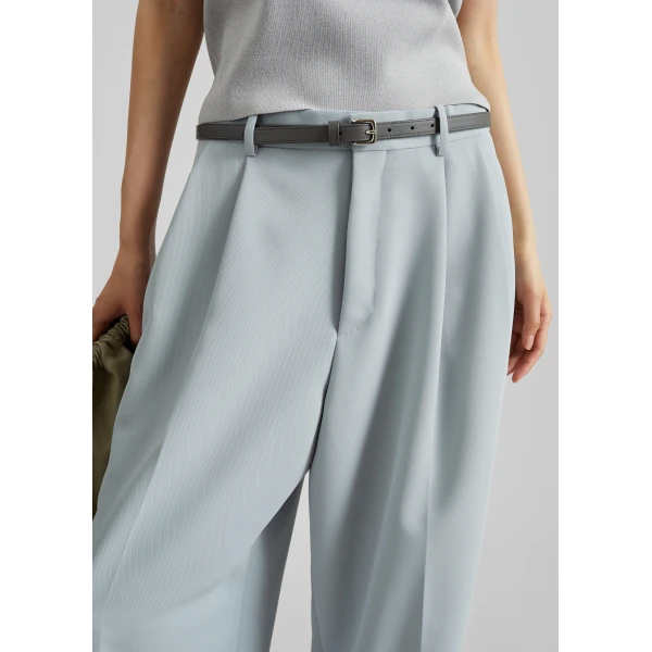 The Frankie Shop Duved Pleated Trousers – Slate Grey, view 5