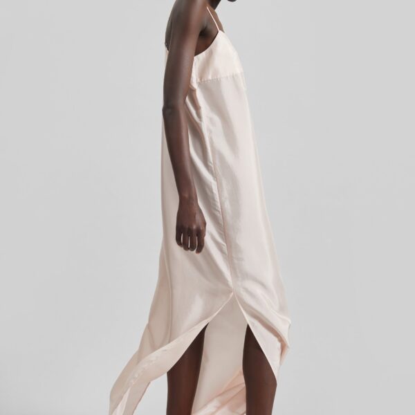 The Frankie Shop Dylana Sleeveless Maxi Dress - Faded Pink - Oversized Minimalist Dresses in Pink - Shop at Coveti