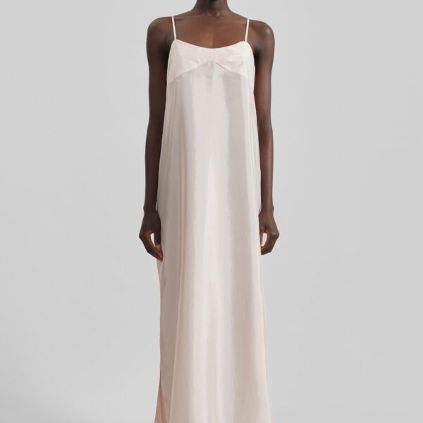 The Frankie Shop Dylana Sleeveless Maxi Dress - Faded Pink - Oversized Minimalist Dresses in Pink - Shop at Coveti