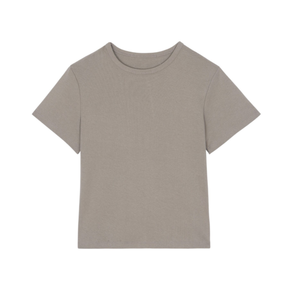 The Frankie Shop Eben Baby Tee - Taupe - Oversized Minimalist Tops in Beige - Shop at Coveti