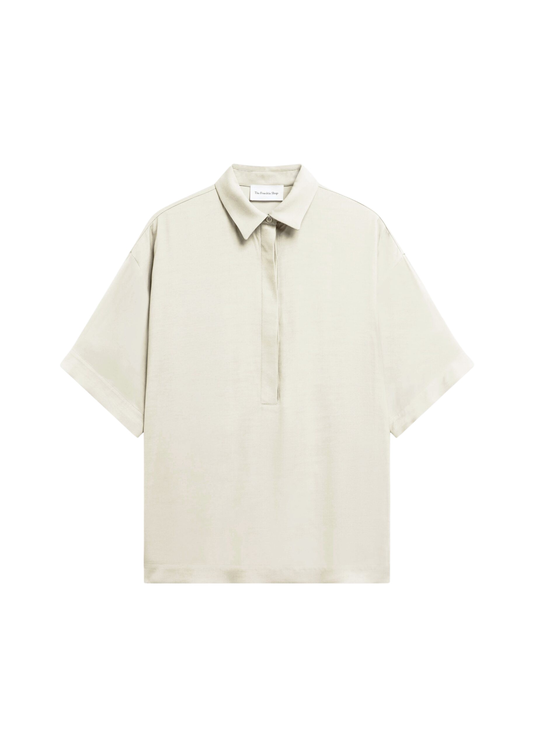 The Frankie Shop Eda Fluid Polo Shirt – Ivory