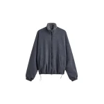 The Frankie Shop Edane Fleece Jacket - Dark Grey - Oversized Minimalist Jackets in Grey - Shop at Coveti