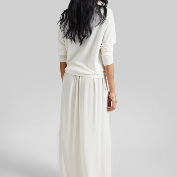 The Frankie Shop Elie Silk Fluid Maxi Skirt - Ivory - Oversized Minimalist Skirts in Ivory - Shop at Coveti