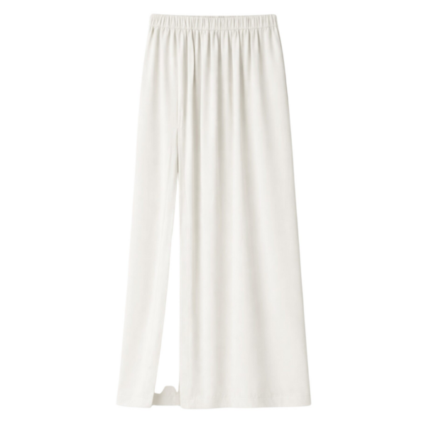 The Frankie Shop Elie Silk Fluid Maxi Skirt - Ivory - Oversized Minimalist Skirts in Ivory - Shop at Coveti