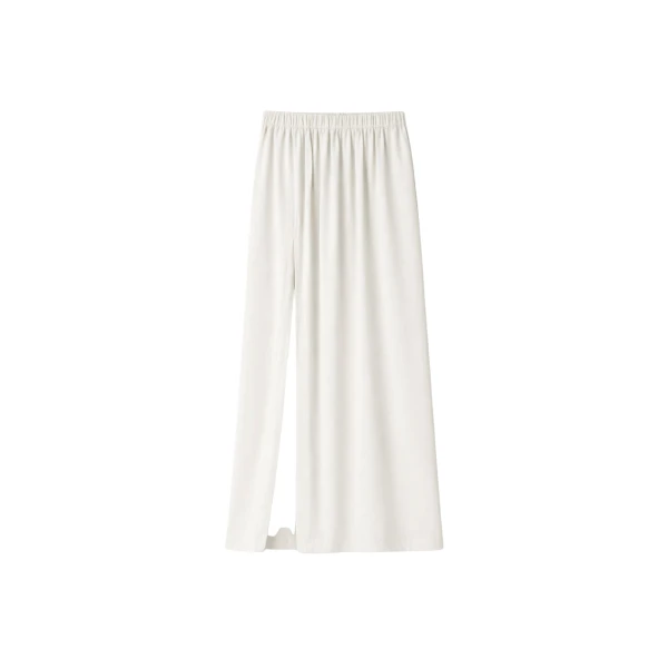 The Frankie Shop Elie Silk Fluid Maxi Skirt - Ivory - Oversized Minimalist Skirts in Ivory - Shop at Coveti