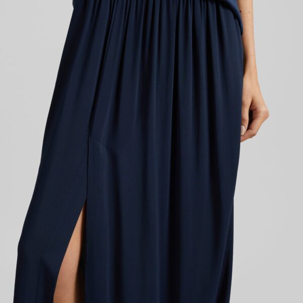 The Frankie Shop Elie Silk Fluid Maxi Skirt - Navy - Oversized Minimalist Skirts in Blue - Shop at Coveti