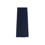 The Frankie Shop Elie Silk Fluid Maxi Skirt - Navy - Oversized Minimalist Skirts in Blue - Shop at Coveti