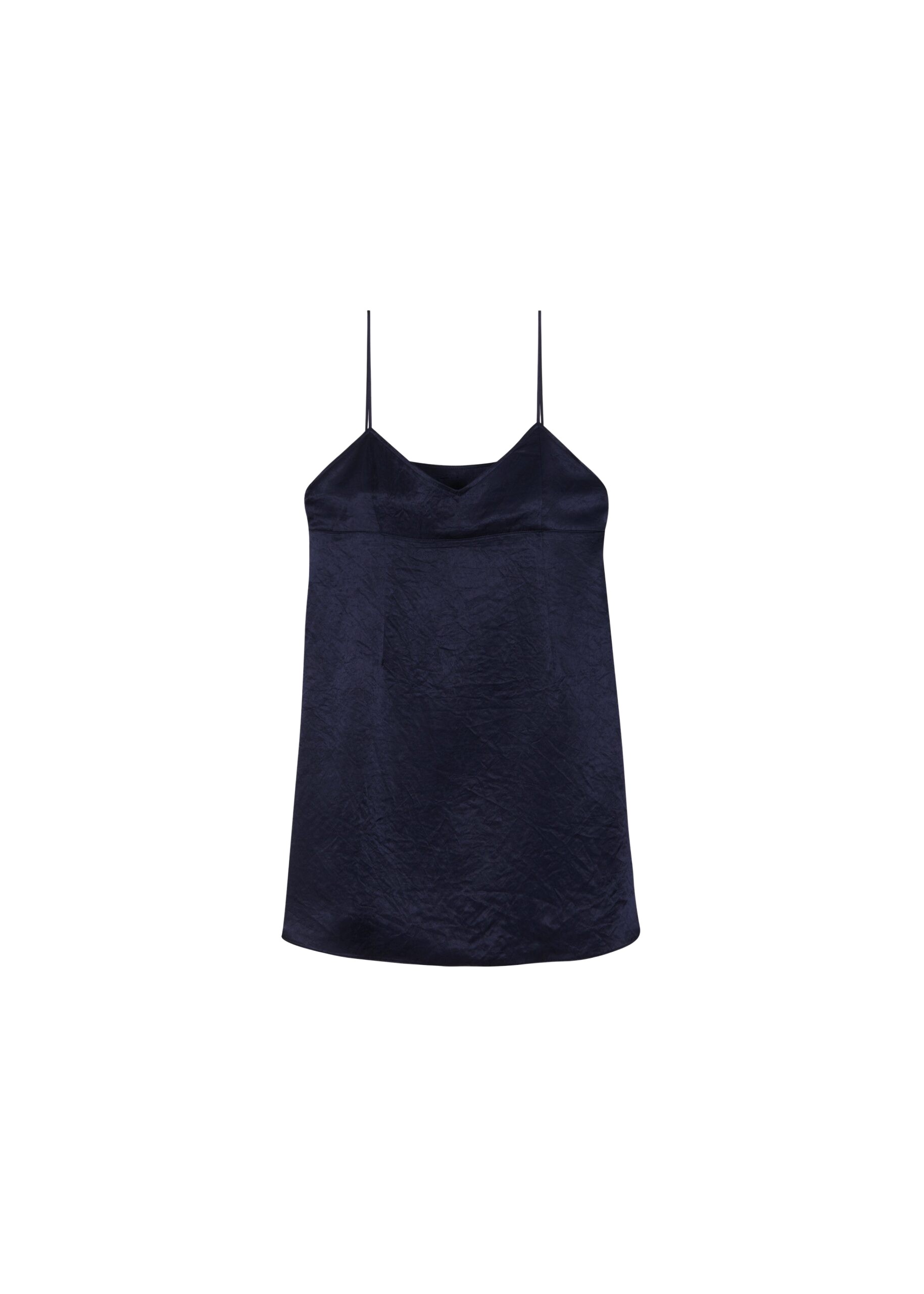 The Frankie Shop Elma Satin Mini Dress – Navy