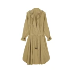 The Frankie Shop Elsdon Fluid Long Trench - Camel - Oversized Minimalist Coats in Beige - Shop at Coveti