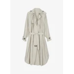 Elsdon Fluid Long Trench - Light Beige by The Frankie Shop - Coats The Frankie Shop Elsdon Fluid Long Trench - Light Beige - Oversized Minimalist Coats in Beige - Shop at Coveti